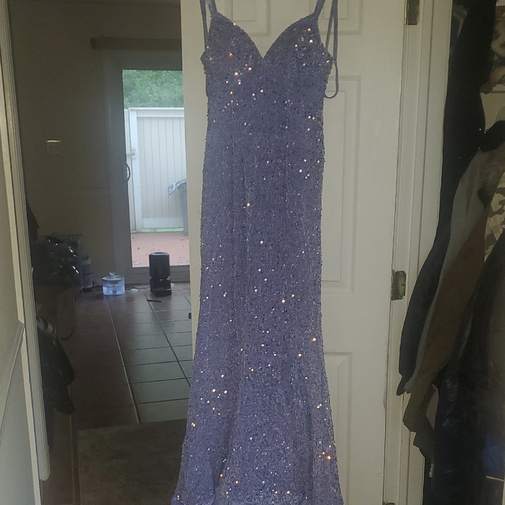 Glamorous Lavender Sequin Maxi Dress